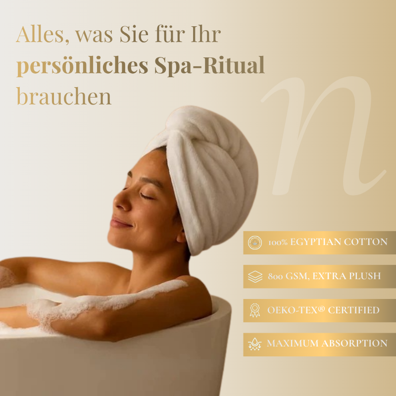 Écru Blanc Spa-Set — 800 GSM (6-teilig)