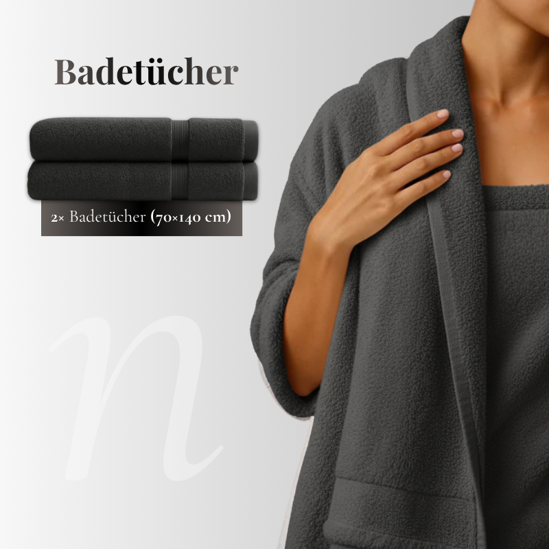 Gris Minéral Bade-Set — 600 GSM (8-teilig)