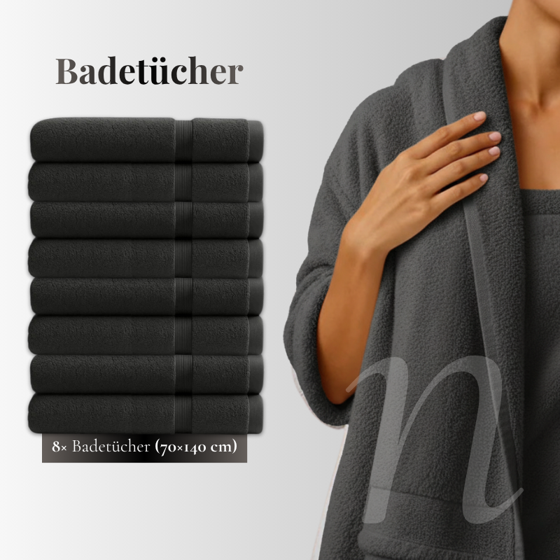 Gris Minéral Spa-Set — 600 GSM (12-teilig)