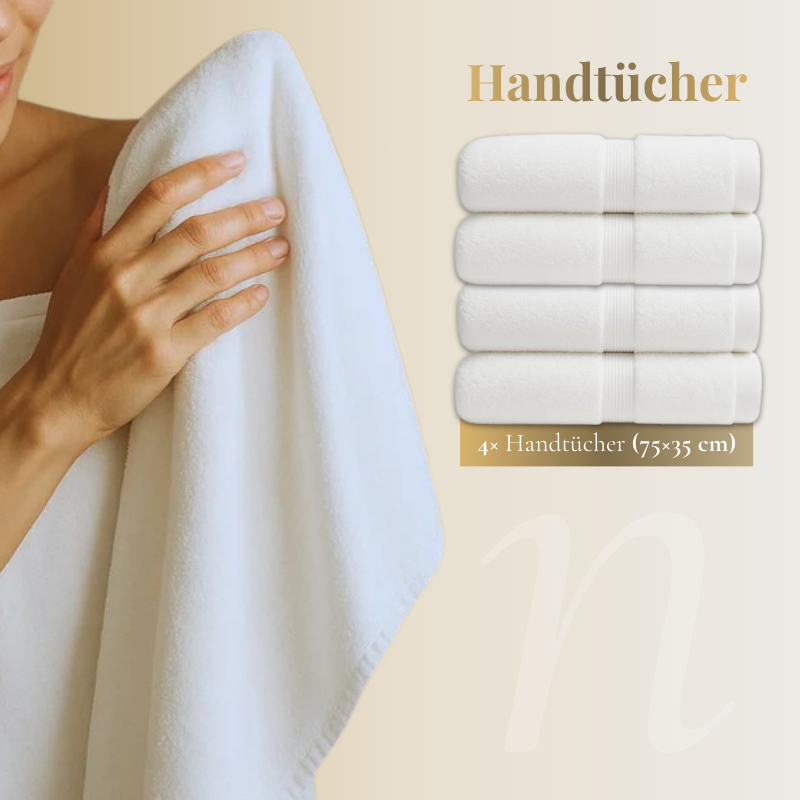 Écru Blanc Spa-Set — 800 GSM (12-teilig)