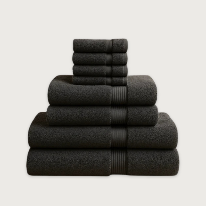 Écru Blanc Bade-Set — 800 GSM (8-teilig)