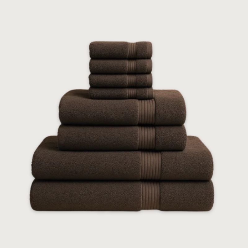 Écru Blanc Bade-Set — 800 GSM (8-teilig)