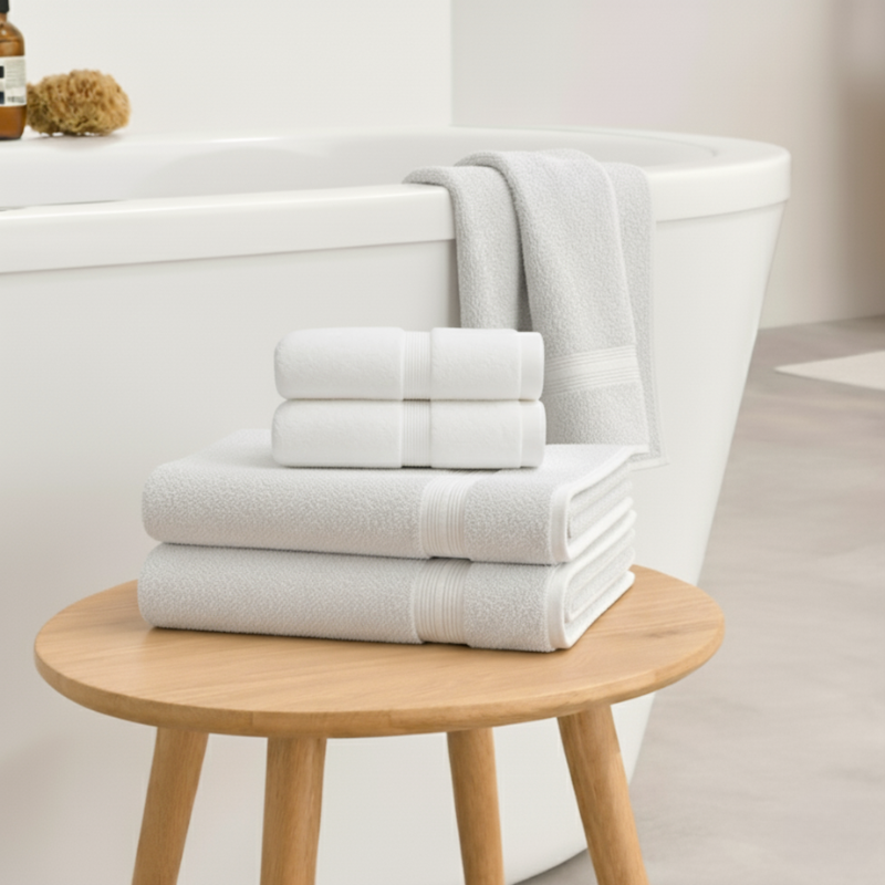 Écru Blanc Handtuch-Duo — 800 GSM