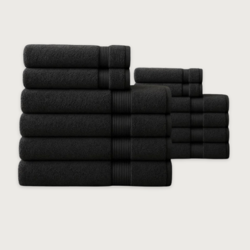 Écru Blanc Spa-Set — 800 GSM (12-teilig)