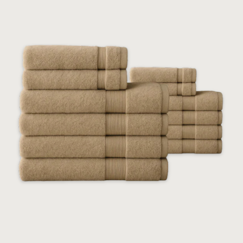 Écru Blanc Spa-Set — 800 GSM (12-teilig)