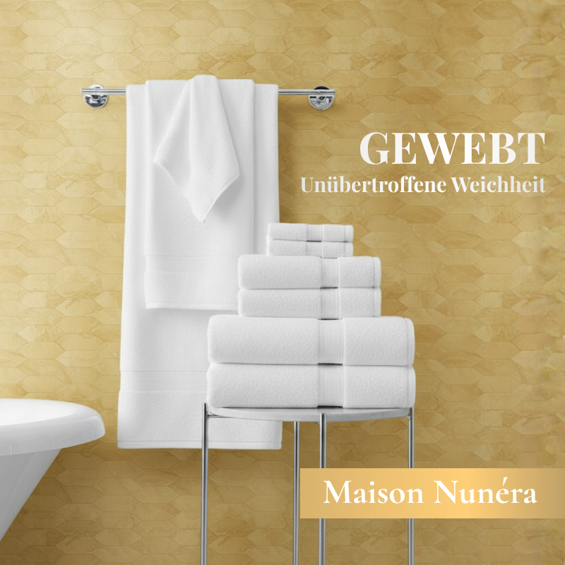 Écru Blanc Bade-Set — 800 GSM (16-teilig)