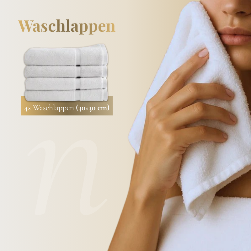 Écru Blanc Bade-Set — 800 GSM (8-teilig)