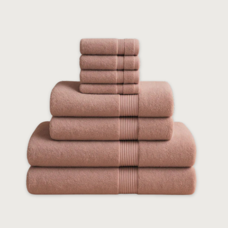 Rose Corail Bade-Set — 800 GSM (8-teilig)