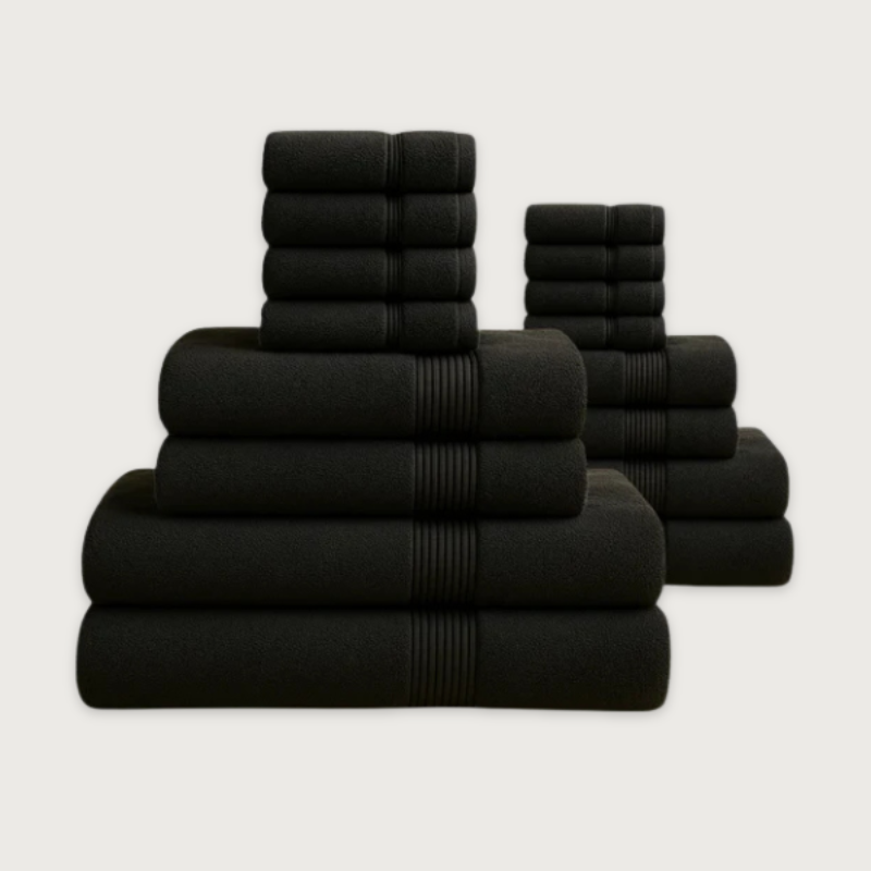Noir Nuit Bade-Set — 800 GSM (16-teilig)