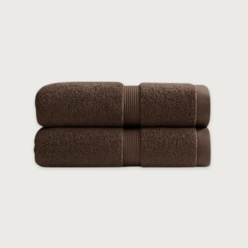 Brun Espresso Handtuch-Duo — 800 GSM