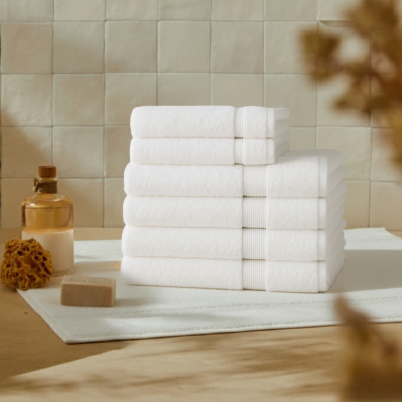 Écru Blanc Spa-Set — 800 GSM (6-teilig)