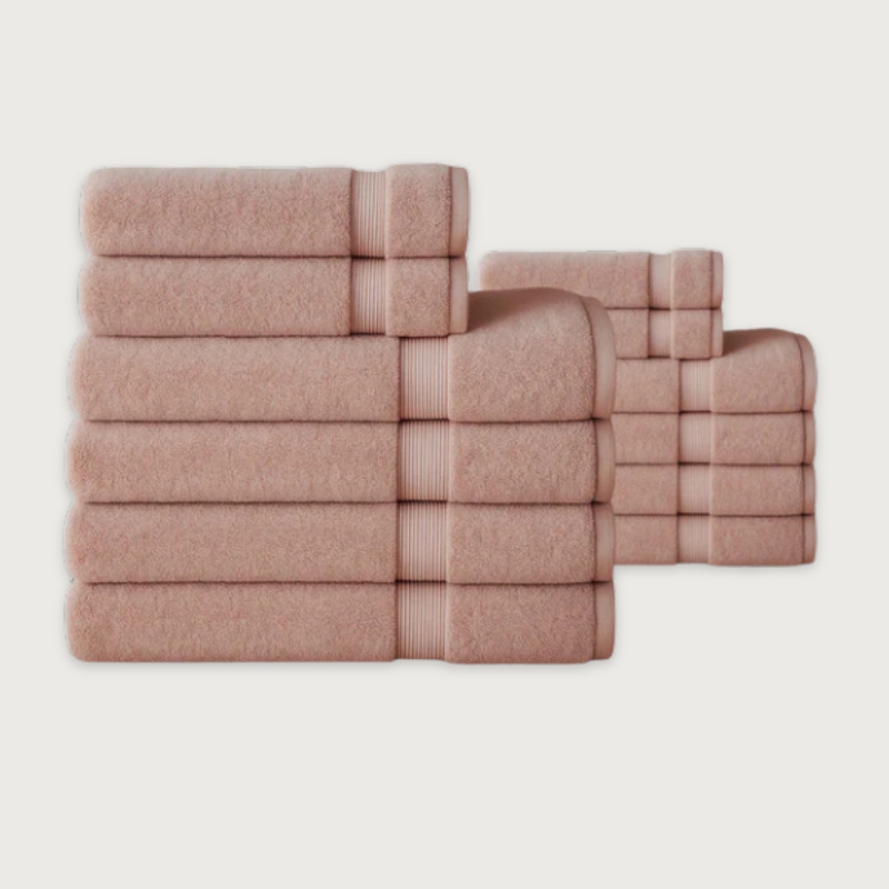 Rose Corail Spa-Set — 800 GSM (12-teilig)