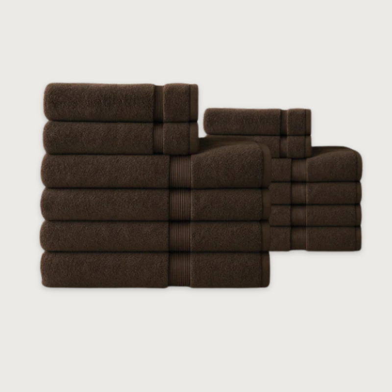 Brun Espresso Spa-Set — 800 GSM (12-teilig)