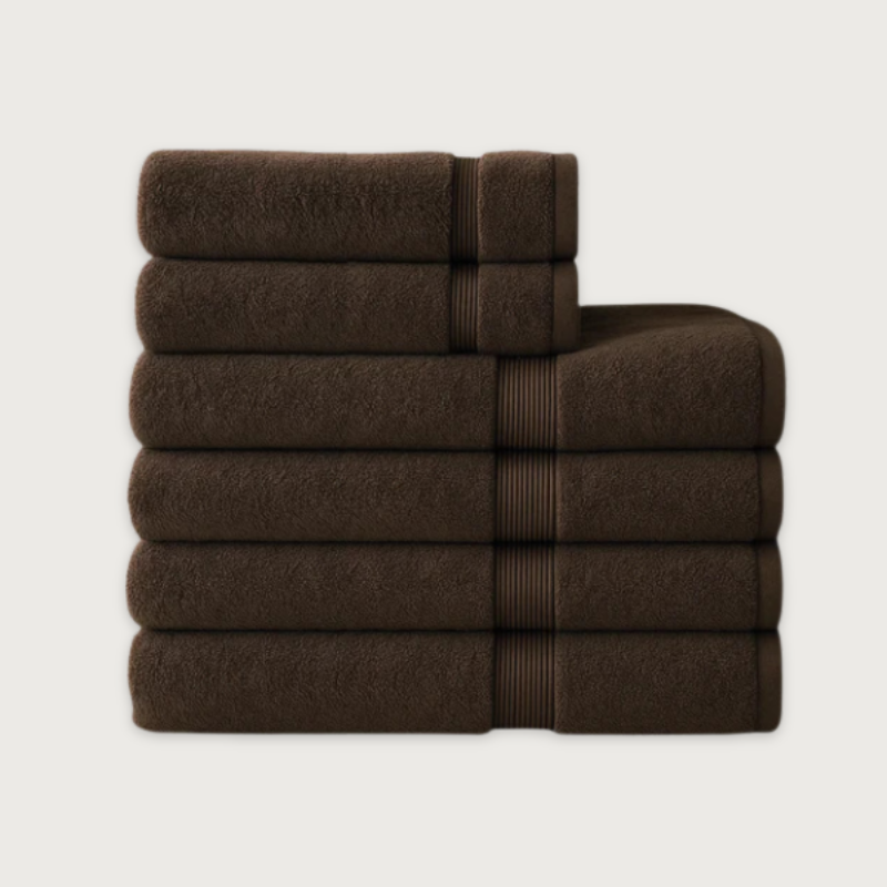 Brun Espresso Spa-Set — 800 GSM (6-teilig)