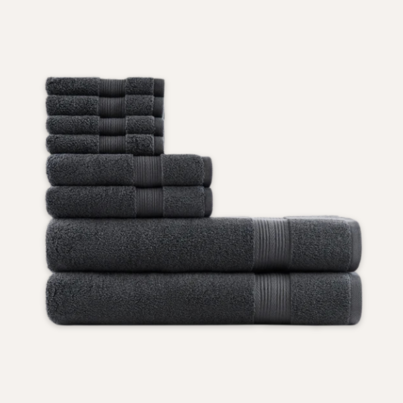 Gris Minéral Bade-Set — 600 GSM (8-teilig)