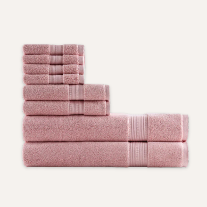 Rose Corail Bade-Set — 600 GSM (8-teilig)