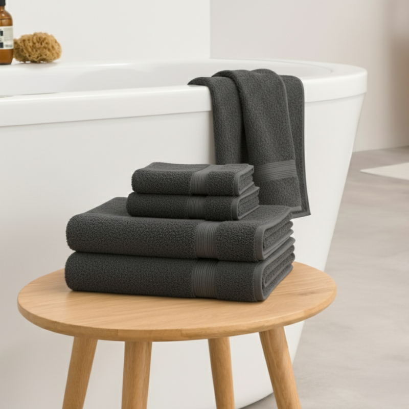 Gris Minéral Handtuch-Duo — 600 GSM