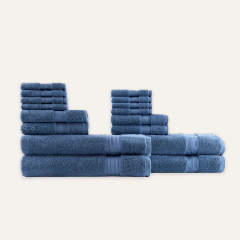 Bleu Lapis Familien-Bade-Set — 600 GSM (16-teilig)