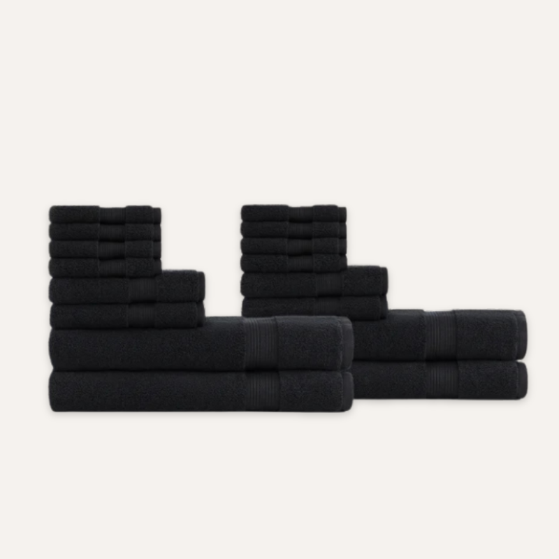 Noir Nuit Familien-Bade-Set — 600 GSM (16-teilig)