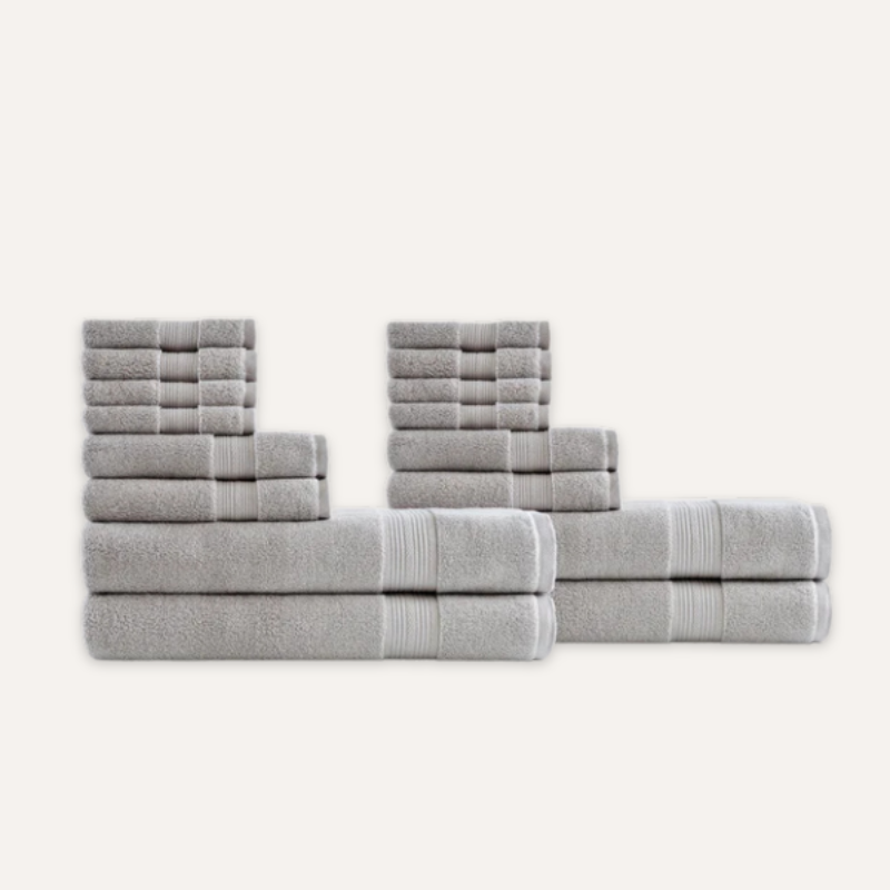 Gris Pierre Familien-Bade-Set — 600 GSM (16-teilig)