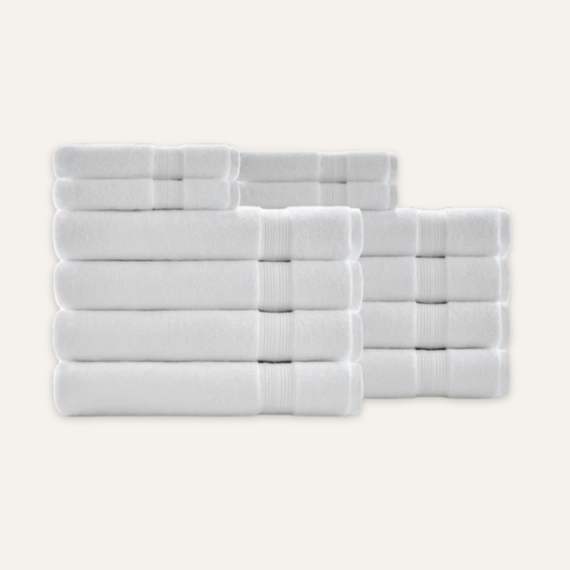 Écru Blanc Spa-Set — 600 GSM (12-teilig)